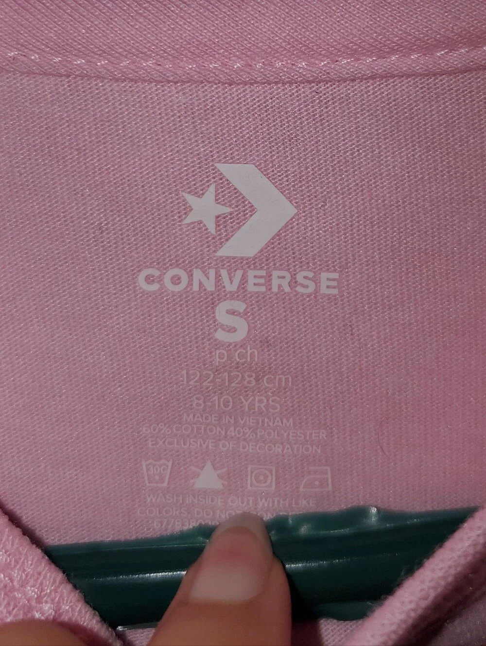5 for $25 | NWT Converse Big Girls Cherry Blossom Boxy Rose Gold Logo Tee